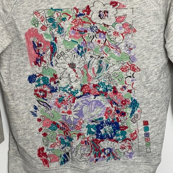 Anthropologie Postmark Paint By Numbers Floral Top - Picture 4 of 9